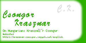 csongor krasznar business card
